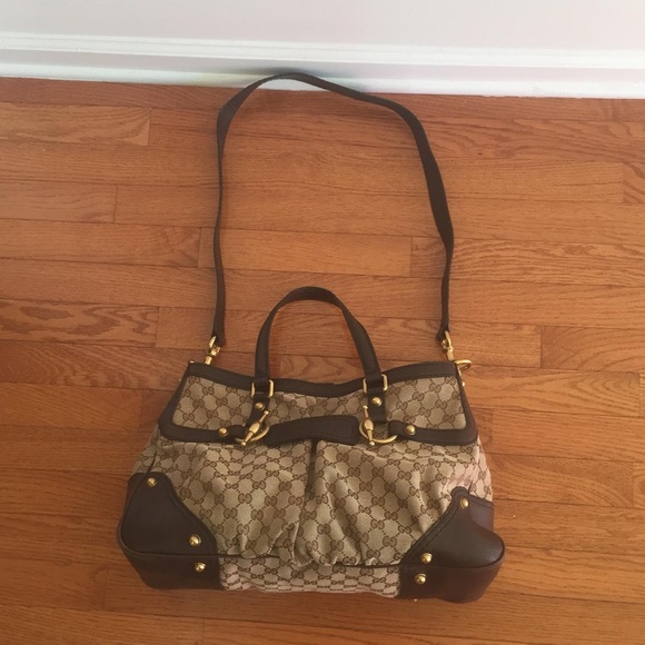 Gucci Totes Bag Brown and Cream. - Picture 1 of 7